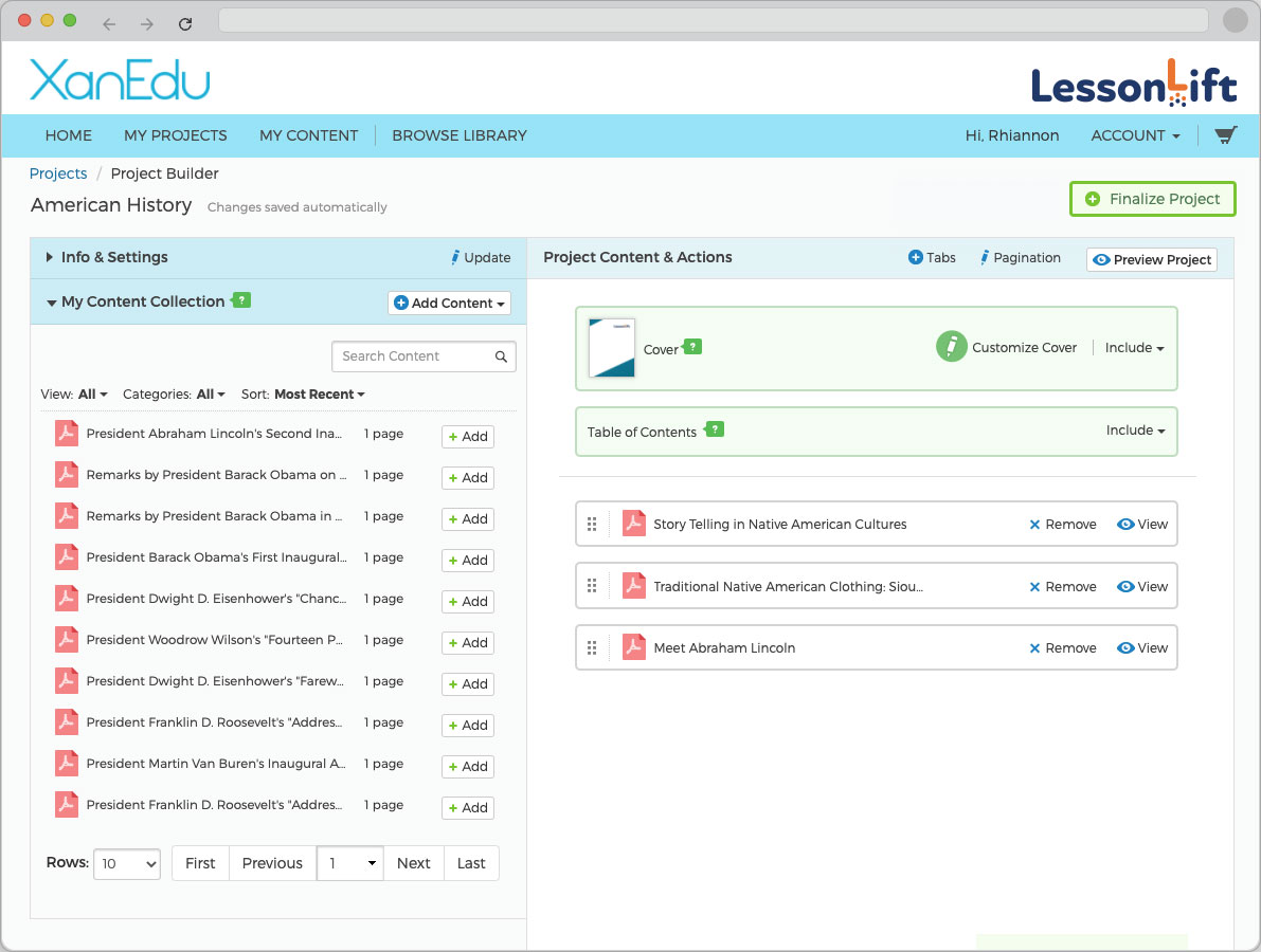 LessonLift Builder prototype